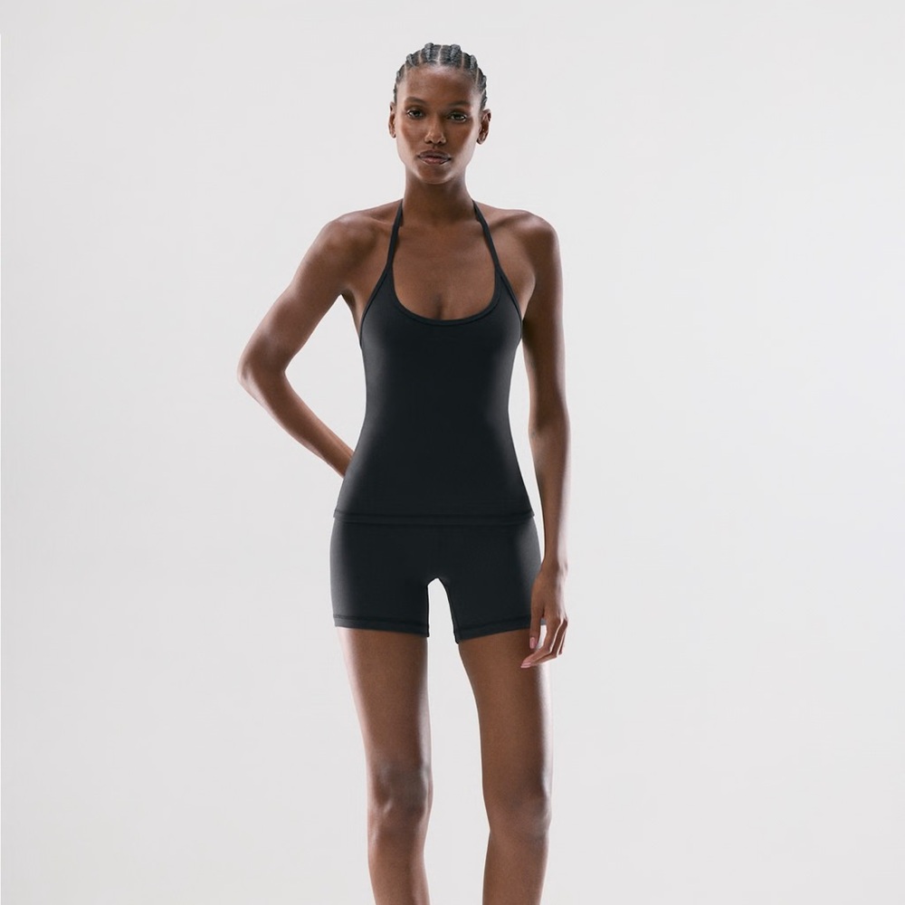 Golden LIFE Essential Cami Halter Top Black Small
